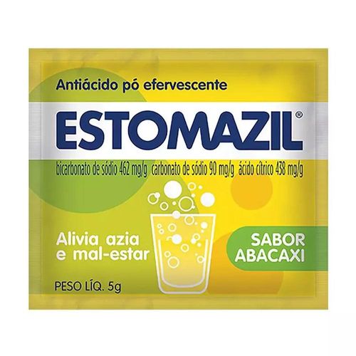 Estomazil 462mg + 90mg + 438mg Sabor Abacaxi Pó Efervescente com 50 Envelopes com 5g