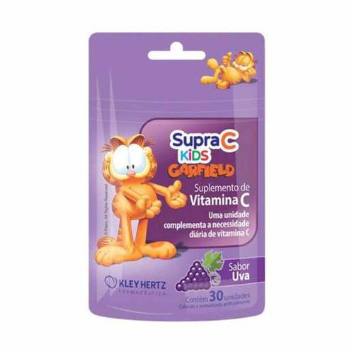 Vitamina C Supra C Kids Sabor Uva com 30 Unidades