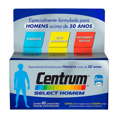 Suplemento Vitamínico Mineral Centrum Select Homem com 60 Comprimidos