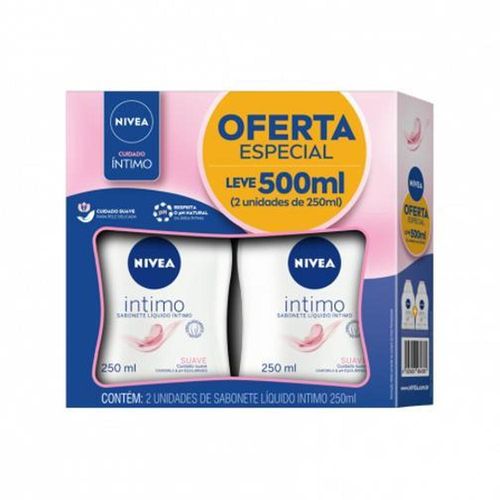 Nivea Íntimo Sabonete Líquido Íntimo Suave Oferta Especial com 2 Unidades com 250ml