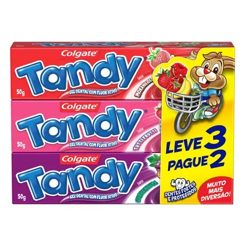 Creme Dental Colgate Tandy 50g Promo Leve 3 Pague 2 Unidades