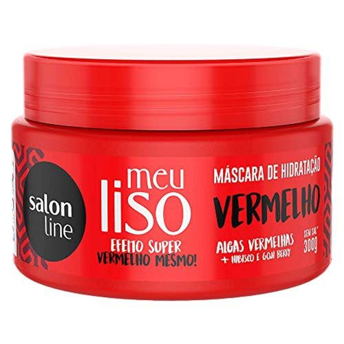 Máscara Vermelha Salon Line Meu Liso 300g