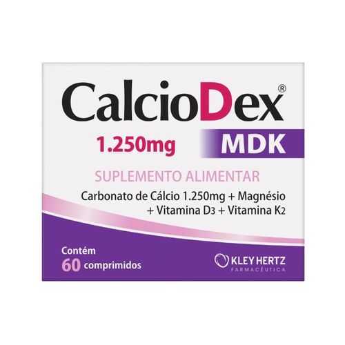 Suplemento Vitamínico Calciodex MDK 1250mg com 60 Comprimidos
