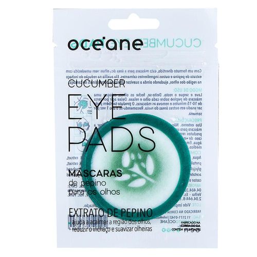 Oceane Máscara Facial de Tecido para Olhos Pepino com 10 Unidades