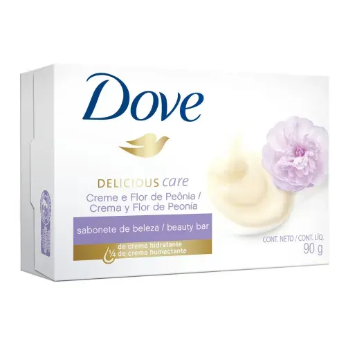Sabonete Dove Delicious Care Creme E Flor de Peônia 90g