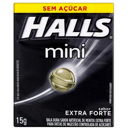 Balas Mini Extra Forte sem Açúcar Halls 15g