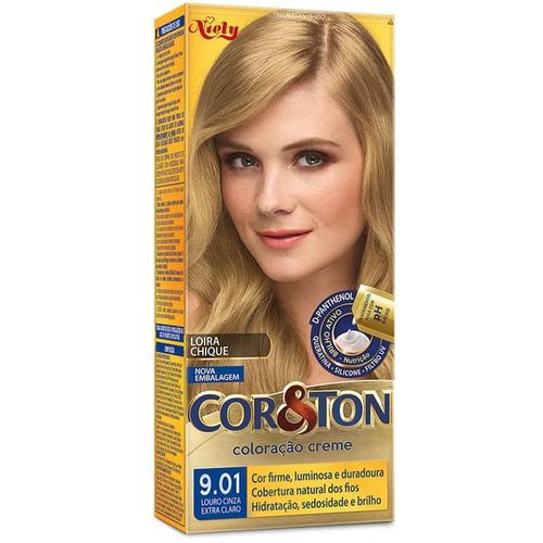 Tintura Cor&Ton Cor Nº 9.01 Louro Cinza Extra Claro com 1 Unidade