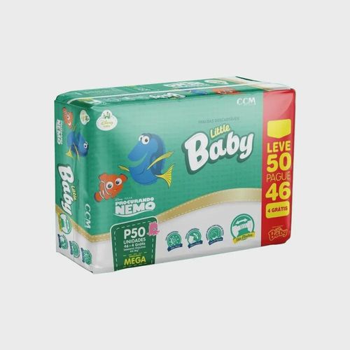Fralda Procurando Nemo Little Baby Mega P Pague 46 e Leve 50 Unidades