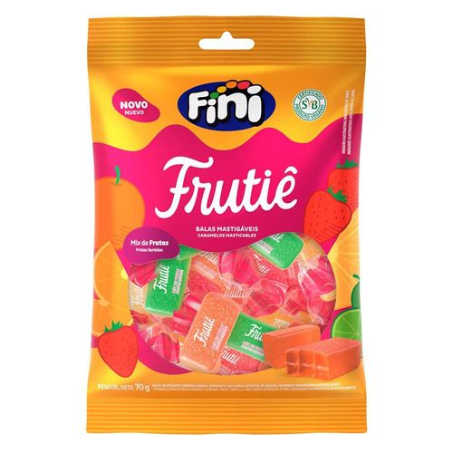 Balas Frutiê Frutas Fini com 12 Unidades com 70g