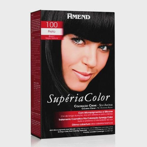 Tonalizante Amend Supéria Color Nº 100 Preto com 1 Unidade