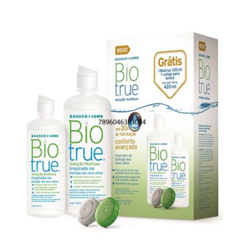 Kit Solução Multiuso Bausch+Lomb com 1 Biotrue 300ml + 1 Biotrue 120ml + 1 Estojo