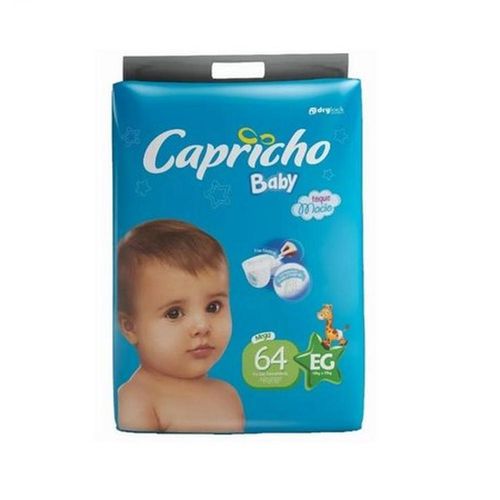 Fralda Descartáveis Capricho Baby Mega EG com 64 Unidades