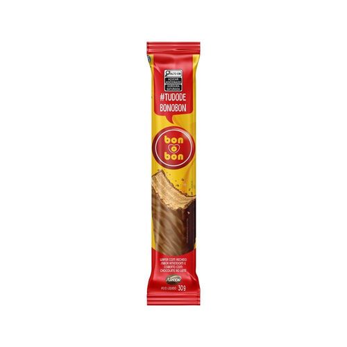 Chocolate Wafer Bonobon Sabor Amendoim Recheado com Chocolate ao Leite Arcor 30g