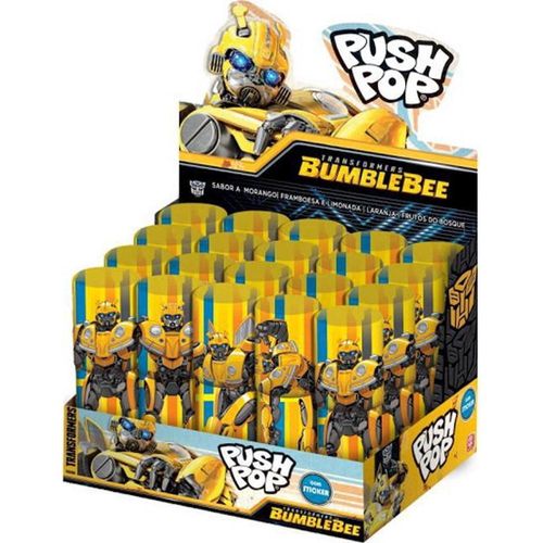 Display Pirulitos Push Pop Transformers com 20 Unidades com 15g