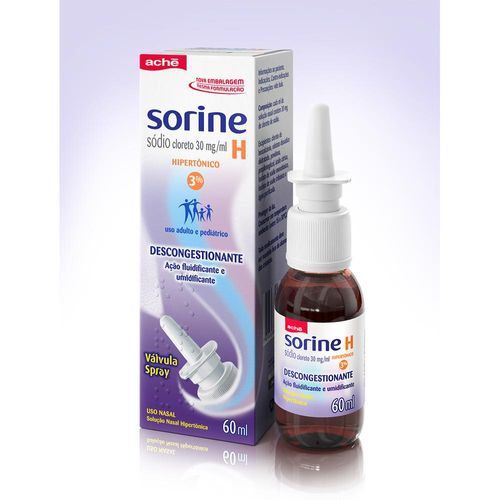 Sorine H 30mg/ml Solução Nasal Frasco Spray 60ml