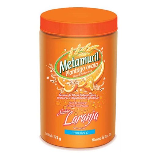 Metamucil 0,492G/g Solução de Uso Oral Pó Sabor Laranja Frasco 174g
