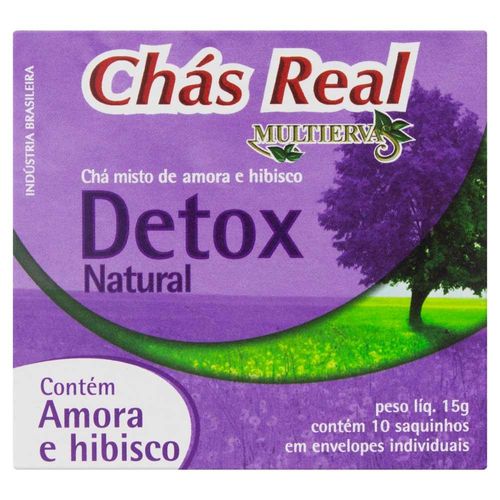Chá Misto de Amora e Hibisco Chás Real Multiervas com 10 Sachês