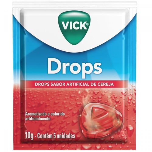 Pastilhas Vick Sabor Cereja com 5 Unidades