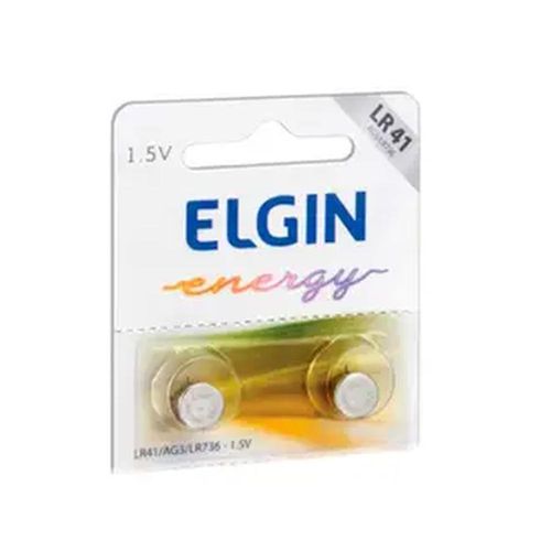 Bateria Alcalina Elgin Energy LR41 com 2 Unidades