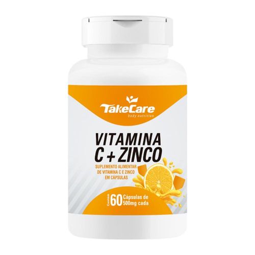 Vitamina C + Zinco Takecare com 60 Cápsulas