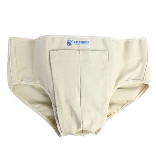 Cueca para Hérnia Inguinal Ortocenter Duplo Lado Tamanho GG Bege com 1 Unidade