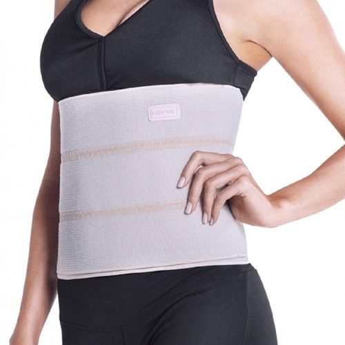 Faixa Abdominal Elástica Kestal 3 Gomos Bege Tamanho G com 1 Unidade