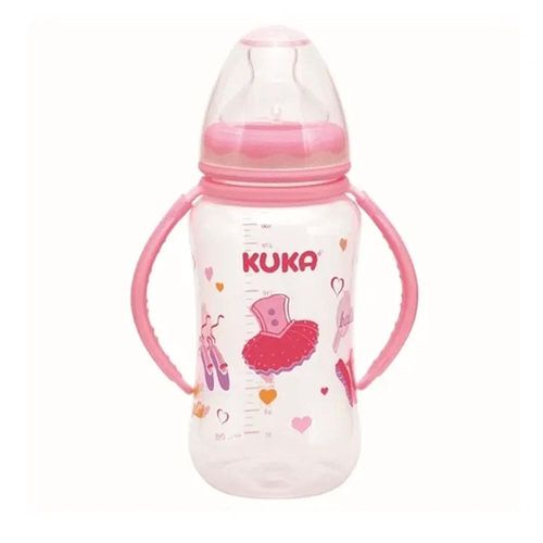Mamadeira Big Natural Nº2 Rosa com Alça Kuka 330ml