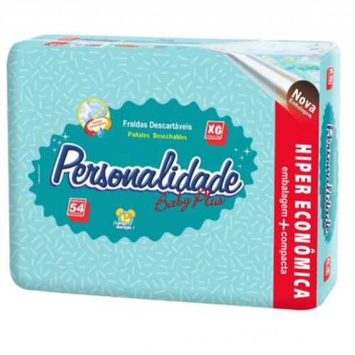 Fralda Personalidade Baby Plus XG 54 Unidades