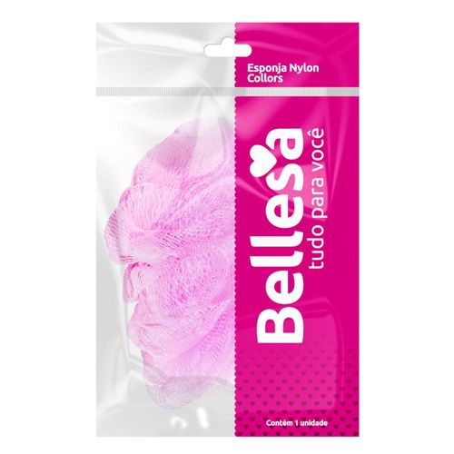 Esponja de Banho Bellesa Nylon Collors com 1 Unidade