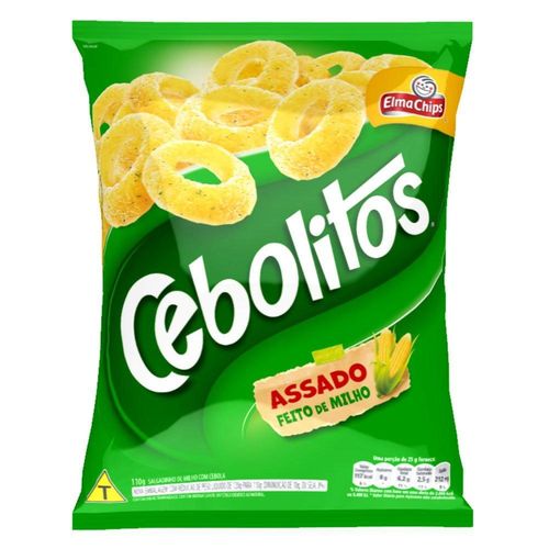 Salgadinhos de Milho com Cebola Cebolitos Elma Chips 110g