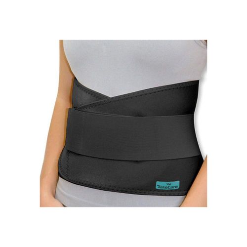 Faixa Abdominal com Hastes Flexíveis Preta TakeCare com 1 Unidade