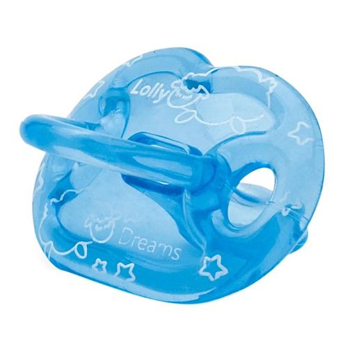 Chupeta Lolly 100% Silicone Dreams Ortodôntica Tamanho 2 Azul com 1 Unidade