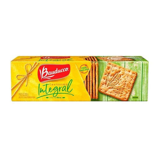 Biscoito Bauducco Levíssimo Cream Cracker Integral 200g