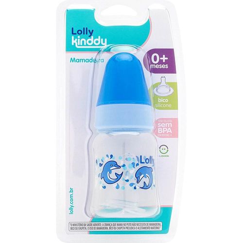 Mamadeira Lolly Kinddy Oceano Azul 0 Meses+ Capacidade 70ml