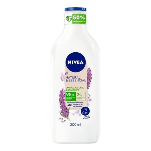 Nivea Body Loção Hidratante Corporal Natural e Essencial Lavanda 200ml