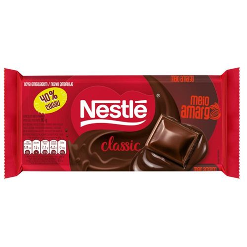 Chocolate Nestlé Meio Amargo 80g