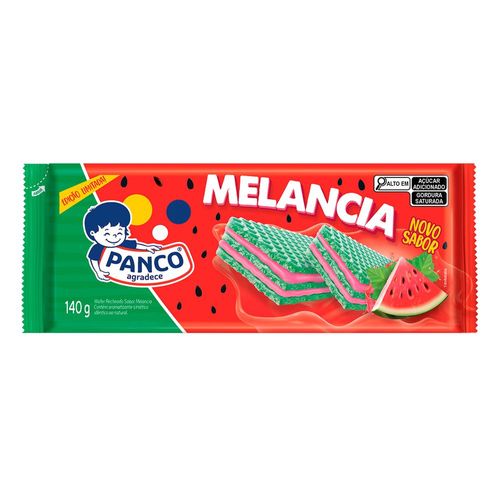 Biscoito Recheado Wafer Panco Melancia 140g