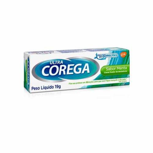 Creme Fixador Ultra Corega Menta 19g
