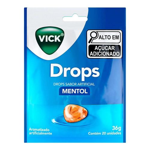 Pastilhas Vick Drops Mentol com 20 Unidades