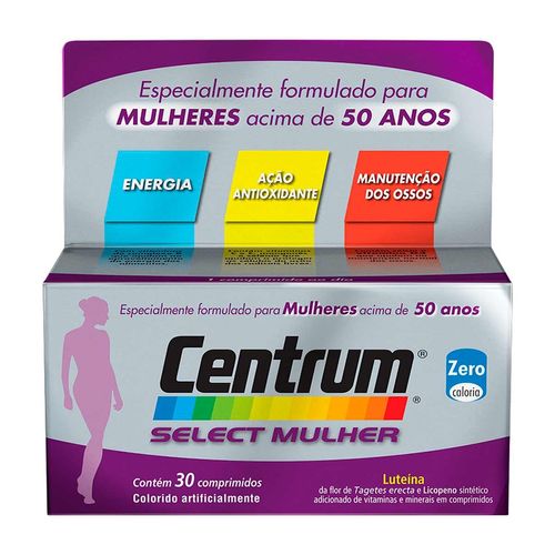 Suplemento Vitamínico Mineral Centrum Select Mulher com 30 Comprimidos