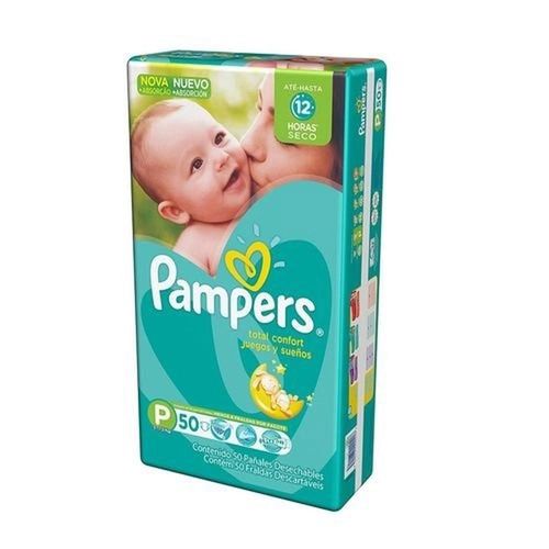 Pampers Fraldas Total Confort Tamanho P com 50 Unidades
