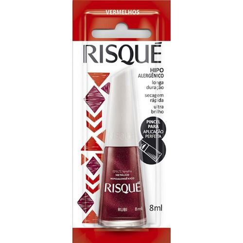 Esmalte Cremoso Risqué Metalizado Rubi 8ml