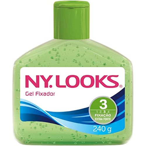 Gel Fixador Ny. Looks Fixaçao Extra Forte Cor Verde 240g