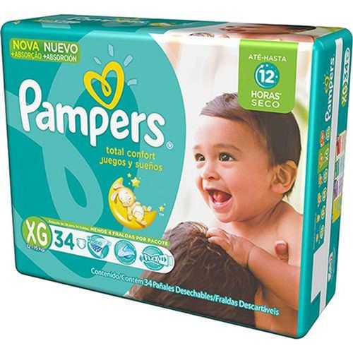 Fralda Pampers Confort Sec Mega XG com 34 Unidades