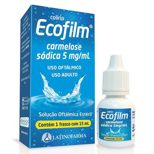 Ecofilm 5mg/ml Solução de Uso Oftálmico Frasco Gotejador 15ml