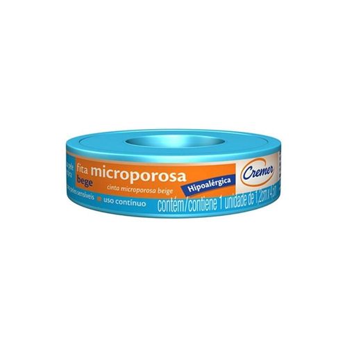 Fita Microporosa Bege Cremer 1,2cm X 4,5m com 1 Rolo