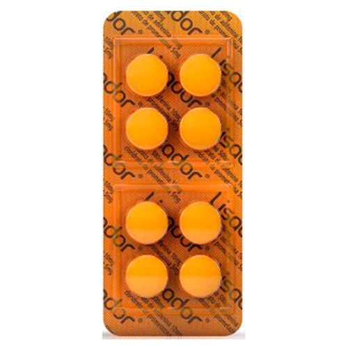 Lisador Dipirona 500mg + Adifenina 10mg + Prometazina 5mg com 8 Comprimidos