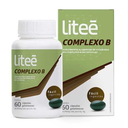 Suplemento Alimentar Liteé Vitaminas do Complexo B com 60 Cápsulas Gelatinosas