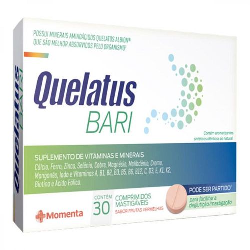 Quelatus Bari com 30 Comprimidos Mastigáveis