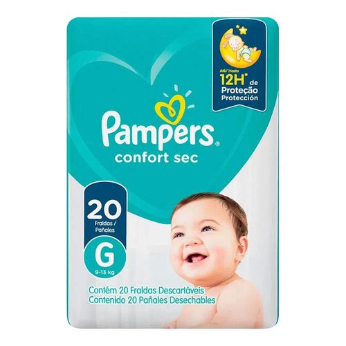 Fraldas Descartáveis Pampers Total Confort Tamanho G com 20 Unidades